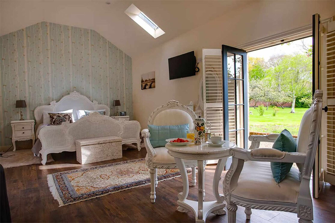 Chaumont Suite bedroom at Clonganny House Wexford — elegant furnishings and natural light
